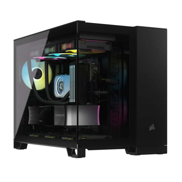 Corsair iCUE LINK 2500X RGB Micro ATX Dual Chamber PC Case - Black - Image 6
