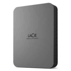 LaCie 5TB Mobile Drive Secure USB-C USB 3.1 Aluminum enclosure Silver 15mm