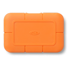 LaCie Rugged SSD 1TB 950MB/s transfer with encryption Mac Windows Thunderbolt 3 USB 3.0 USB-C Palm sized IP67 rated