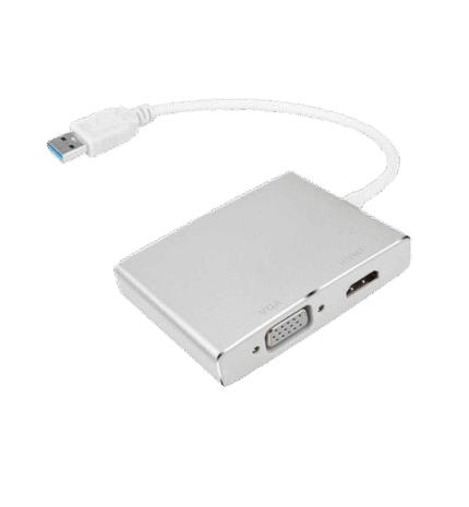 Microworld USB3 Mini Mobile 4-in-1 Docking Device with 4K