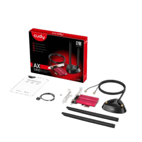 Cudy WE4000 AX5400 Wi-Fi 6/6E Bluetooth 5.2 PCIe Adapter - Red - Image 5