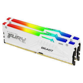 Kingston FURY Beast White RGB XMP 32GB (2x16GB) DDR5 6000MT/s CL30 - KF560C30BWAK2-32 - End of Life