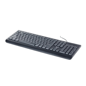 RCT K19 Black Wired Keyboard – 104 Key US Format, USB Connection, PC / Mac / Netbook Compatible – 1-Year Limited Warranty - End of Life