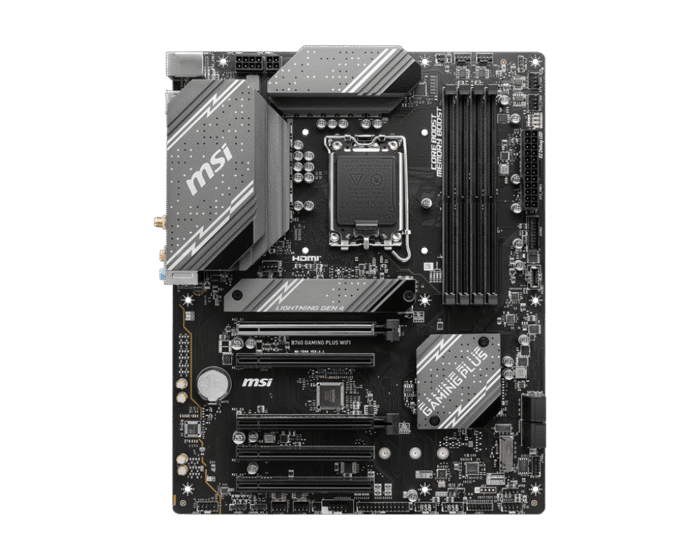 MSI B760 GAMING PLUS WIFI - Intel LGA 1700 - Motherboard - Image 2