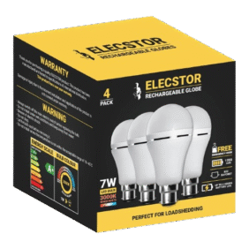 Elecstor B22 7W Rechargeable warm white - 4 PACK - Image 3