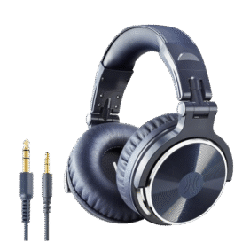 Oneodio Pro 10 Professional Wired Over Ear DJ and Studio Monitoring Headphones – Dark Blue - Image 2