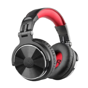 Oneodio Pro 10 Professional Wired Over Ear DJ and Studio Monitoring Headphones – Red/Black