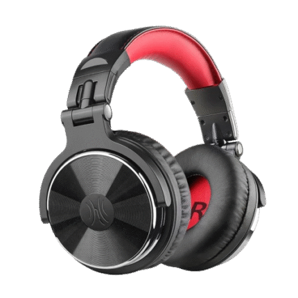 Oneodio Pro 10 Professional Wired Over Ear DJ and Studio Monitoring Headphones – Red/Black