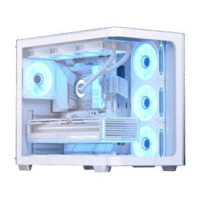 Aerocool P500C White Mid tower case - Includes 120mm ARGB Fan x4
