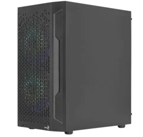 Aerocool Trinity Mini V3 Black Tower case - 3x RGB Fans Incl - mATX - Image 3