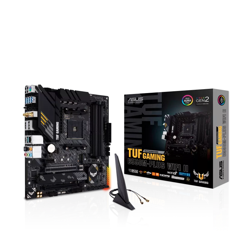 TUFGAMINGB550M-PLUSWIFIII-1 Asus TUF GAMING B550M-PLUS WIFI II - AM4 Motherboard - Image 1