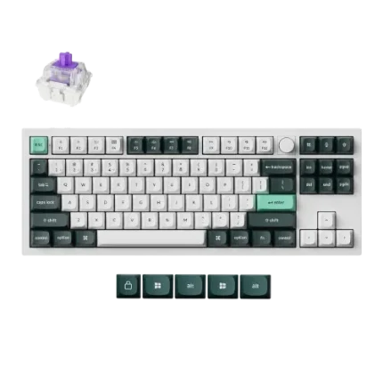 Keychron Q3 HE QMK 80% Wireless Custom Mechanical Keyboard (Nebula Switch) – Shell White