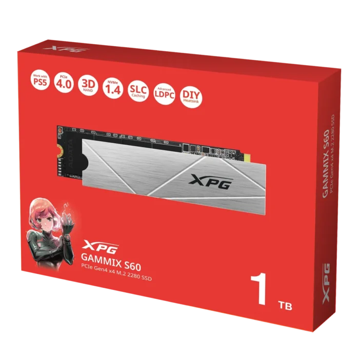 XPG 1TB GAMMIX S60 PCIe Gen4 x4 M.2 2280 Solid State Drive - Image 4