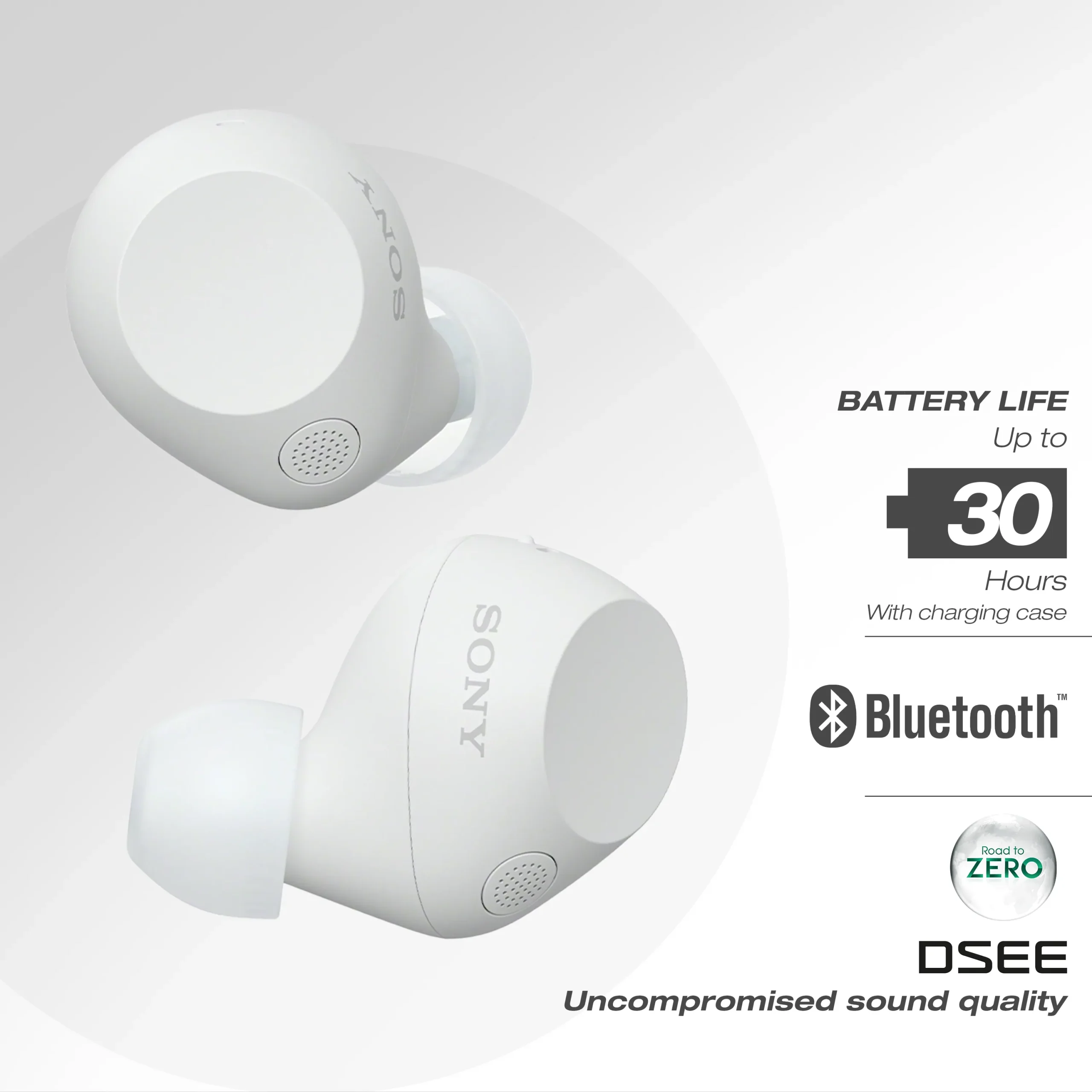 Sony WF-C710N Wireless Noise Cancelling Earbuds - White - Tech Guy SA