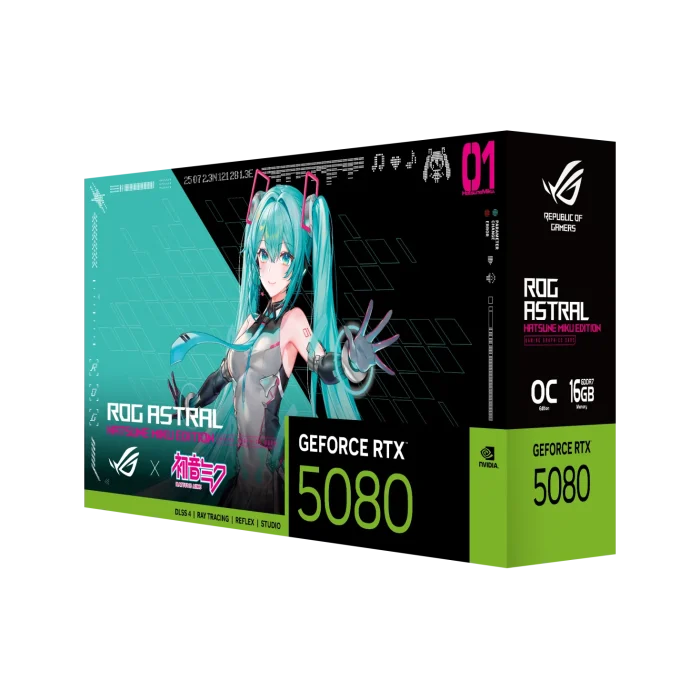 Asus ROG Astral GeForce RTX 5080 16GB GDDR7 OC Hatsune Miku Edition Graphics Card - Image 6