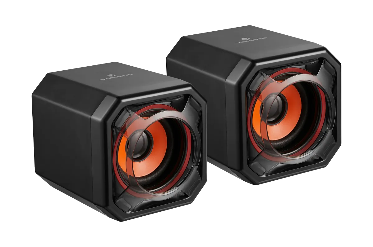 VK-0001-BK (1) Volkano Rush Series Multimedia Speakers - Black - Image 1
