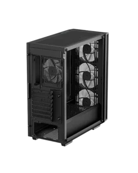 Deepcool MATREXX 55 Mesh V4 C ATX Chassis with Upgraded Front LED Strip, 3X 140mm (Front) and 1X 120mm A-RGB PWM-Enabled Pre-Installed Fans - Black - Image 2