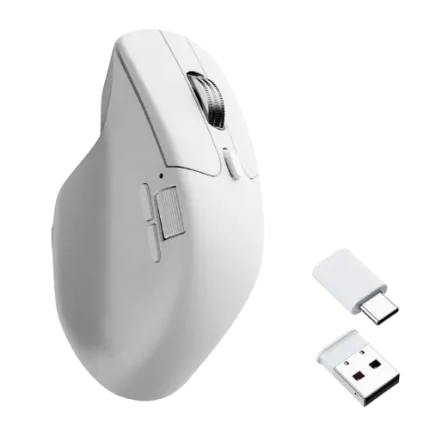 Keychron M6 Wireless Mouse - White - PixArt 3311 (1K Polling Rate) - All Silent Micro Switch