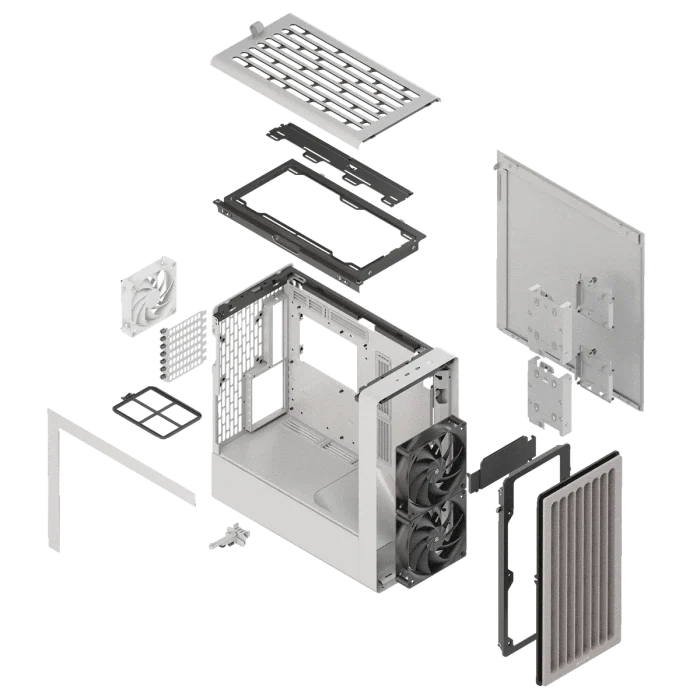 HAVN BF 360 Flow Mid Tower EATX Case Incl 3 Pre-installed Fans – White - Image 11