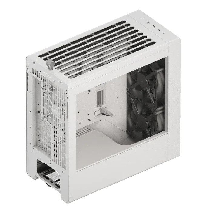 HAVN BF 360 Flow Mid Tower EATX Case Incl 3 Pre-installed Fans – White - Image 4