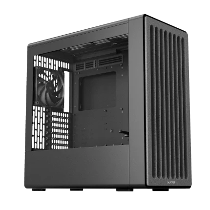 HAVN BF 360 Flow Mid Tower EATX Case Incl 3 Pre-installed Fans – Black