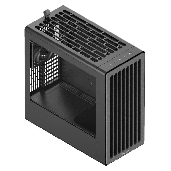 HAVN BF 360 Flow Mid Tower EATX Case Incl 3 Pre-installed Fans – Black - Image 2