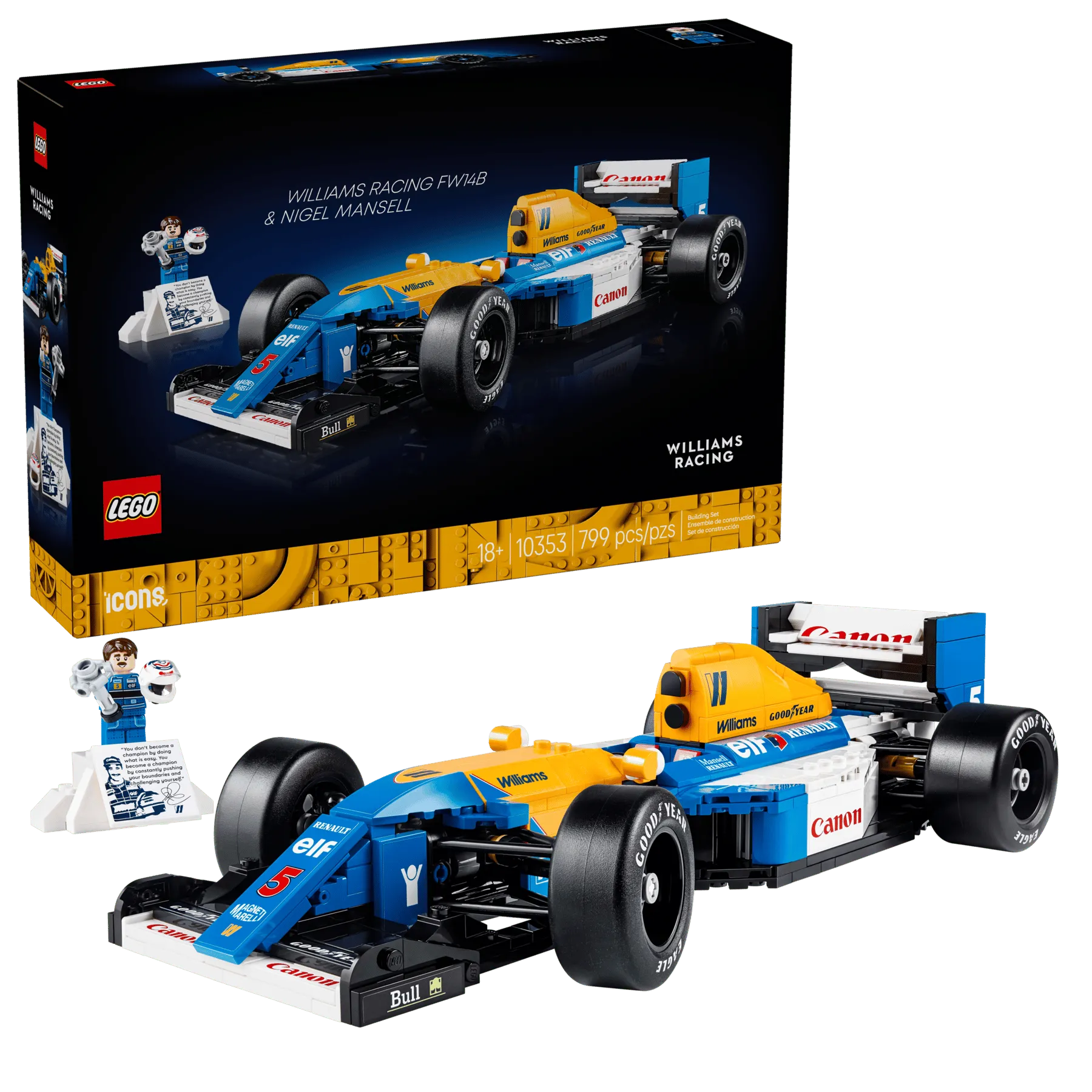 LEGO-10353-1 LEGO Icons Williams Racing FW14 & Nigel Mansell - Image 1
