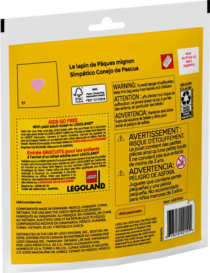 LEGO Creator Recruitment Bags Cute Easter Bunny - Image 3