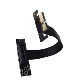 PCIE 3.0 1X to X1 Extension Riser Cable Dual 90 Degree Right Angle, High-Speed 8Gbps