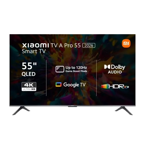 Xiaomi A Pro 55 (1) Xiaomi A Pro 55" QLED 4K Smart TV (HDR10+, Google TV, Dolby Audio, 60Hz) - Image 1