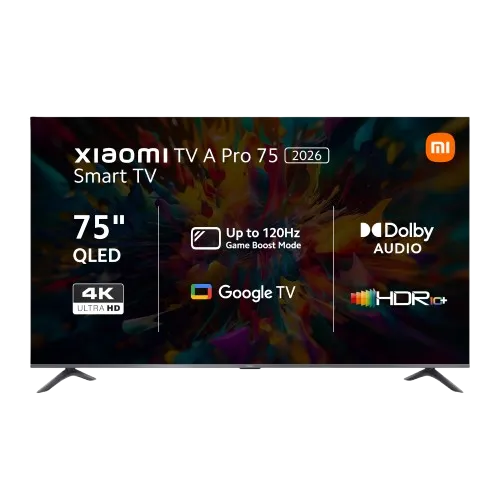 Xiaomi A Pro 65-75 (2) Xiaomi A Pro 75" QLED 4K Smart TV (HDR10+, Google TV, Dolby Audio, 60Hz) - Image 1