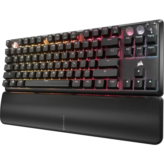 Corsair K70 PRO TKL High-Performance Hall Effect Programmable Gaming Keyboard with Rapid Trigger - ABS Double-Shot - Keycaps - Black - Image 4