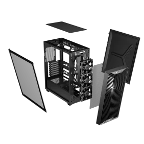 Corsair 3200D RS Mid-Tower PC Case 3x RS120 fans incl - Black - Image 3