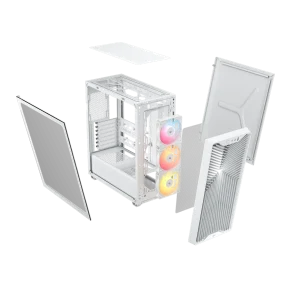 Corsair 3200D RS ARGB Mid-Tower PC Case  3x RS120 ARGB fans incl - White - Image 3