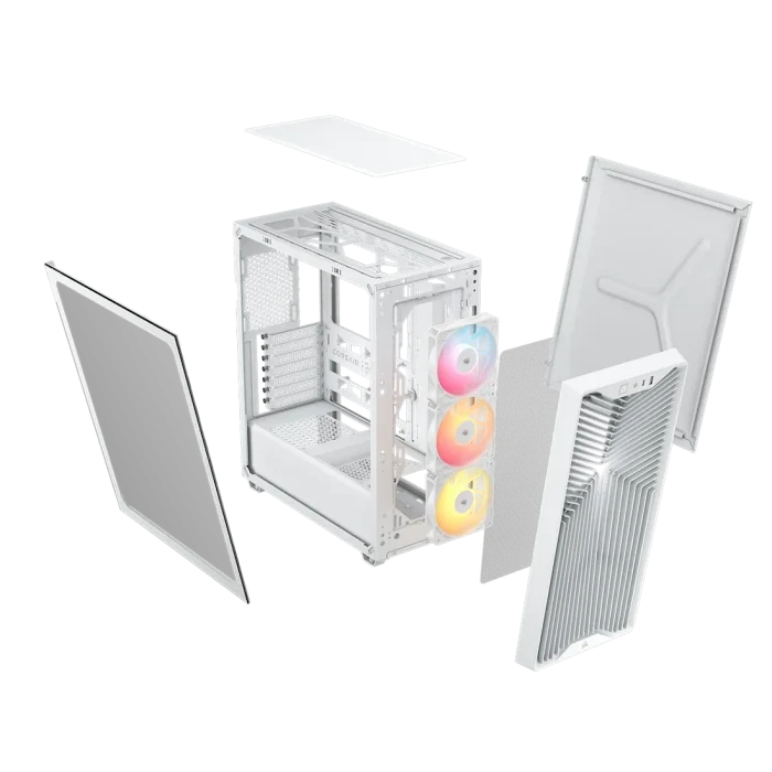 Corsair 3200D RS ARGB Mid-Tower PC Case  3x RS120 ARGB fans incl - White - Image 3