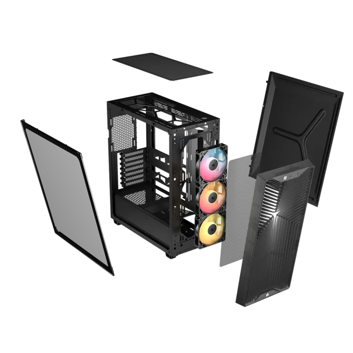 Corsair 3200D RS ARGB Mid-Tower PC Case  3x RS120 ARGB fans incl - Smoke - Image 3