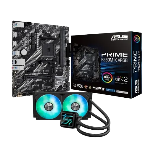 ASUS_CC_BUN_6 Asus PRIME B550M-K ARGB AM4 and Asus Prime LC 240 ARGB Liquid CPU Cooler Bundle - Image 1