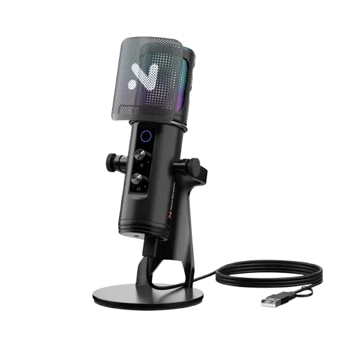 AW-AM35U NearStream AM35U RGB USB Condenser Microphone with Desk Stand and AI Noise Canceling - Image 1