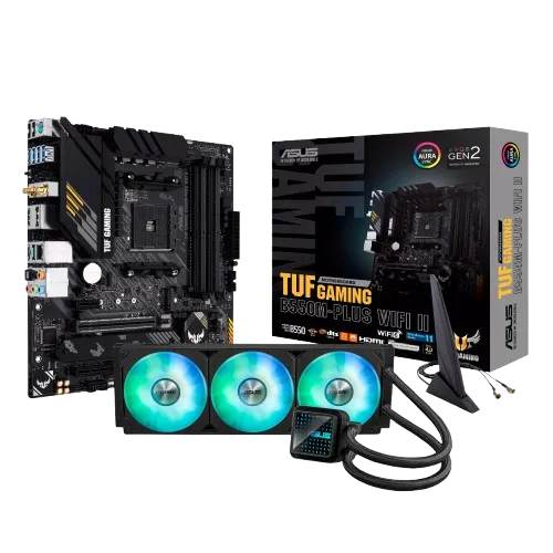 Asus Bundle respose Asus TUF GAMING B550M-PLUS WIFI II and Asus Prime LC 360 ARGB Liquid CPU Cooler Bundle - Image 1