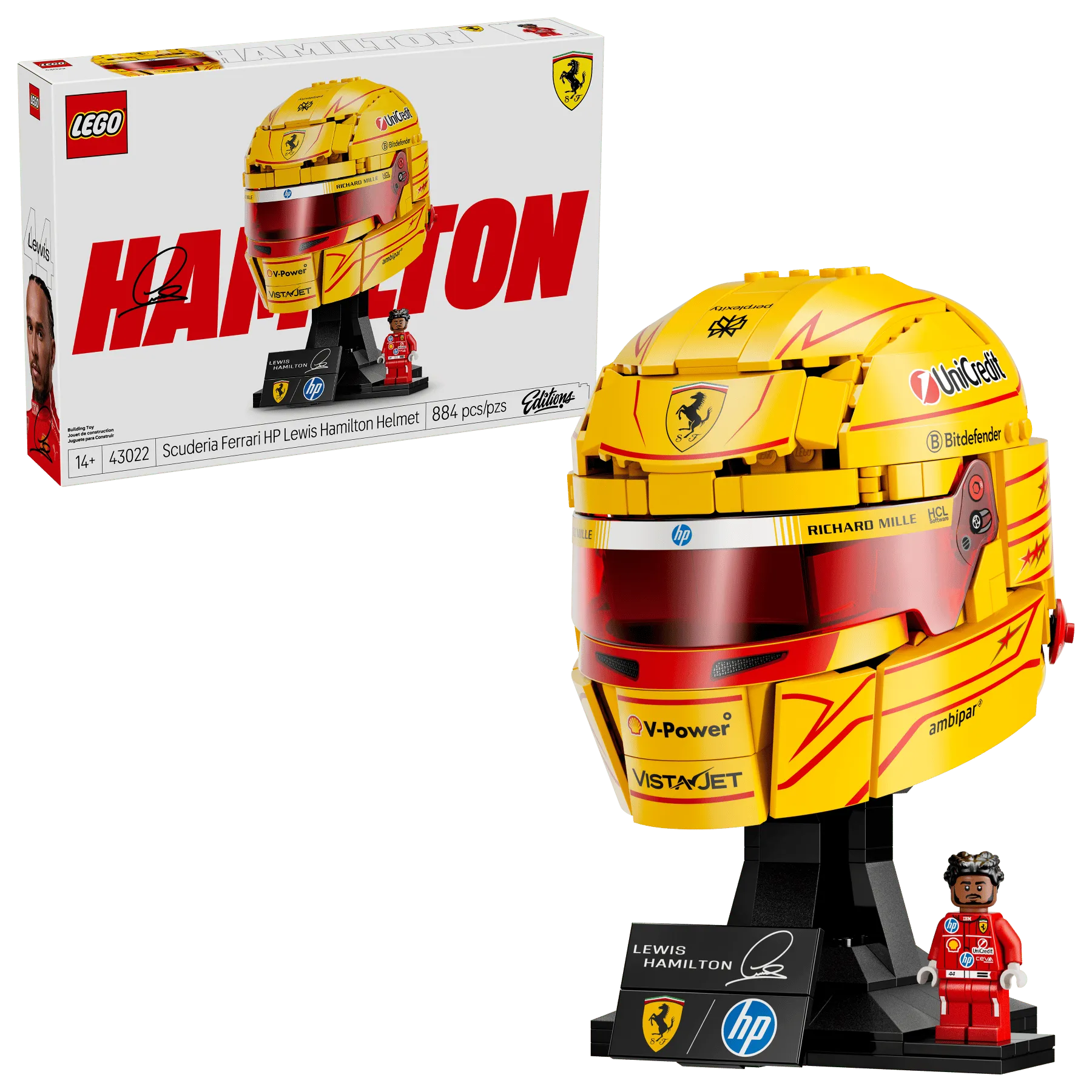 LEGO-43022-1 LEGO Editions Scuderia Ferrari HP Lewis Hamilton Helmet - Image 1