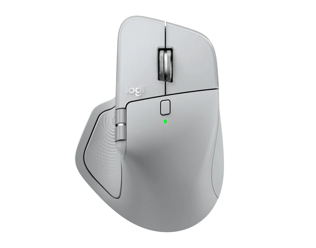 910-007570-1 Logitech MX Master 4 Wireless Mouse - Pale Gray - Image 1