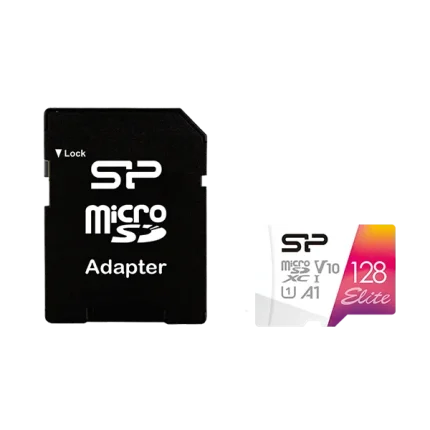 Silicon Power 128GB Elite Colorful microSDHC/SDXC Card - 5 Year Limited