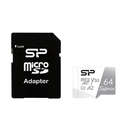 Silicon Power 64GB Superior A2 microSDXC Card – 5-Year Limited