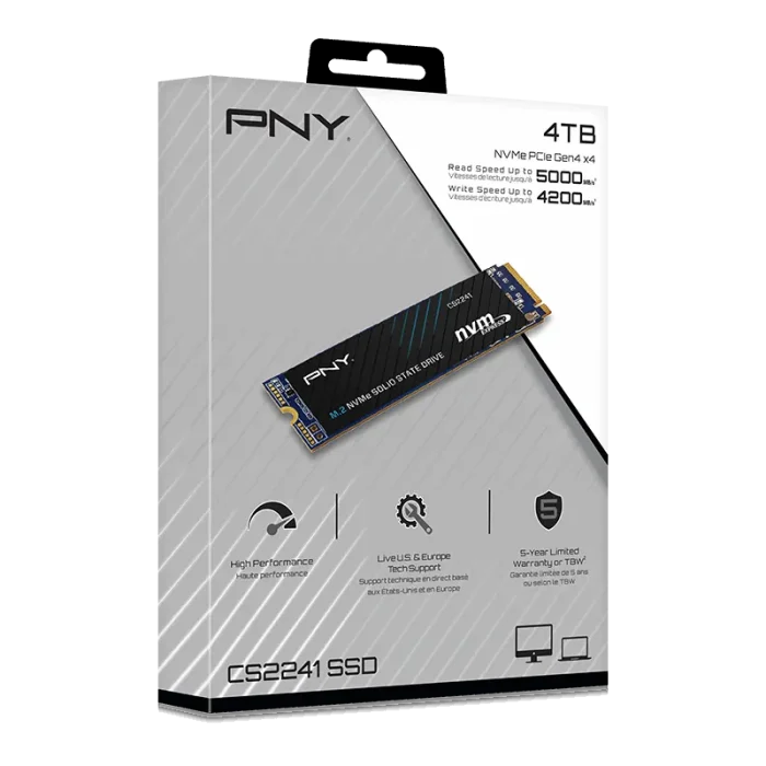 PNY CS2241 4TB Gen4 NVMe M.2 2280 SSD - Image 2